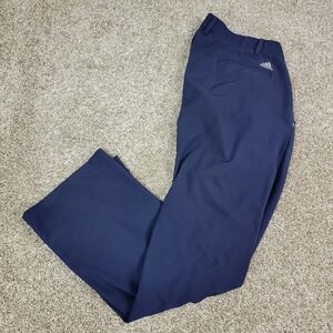 Adidas Mens 38x30 Solid Navy Elastic Waist Performance Chino Golf Pants